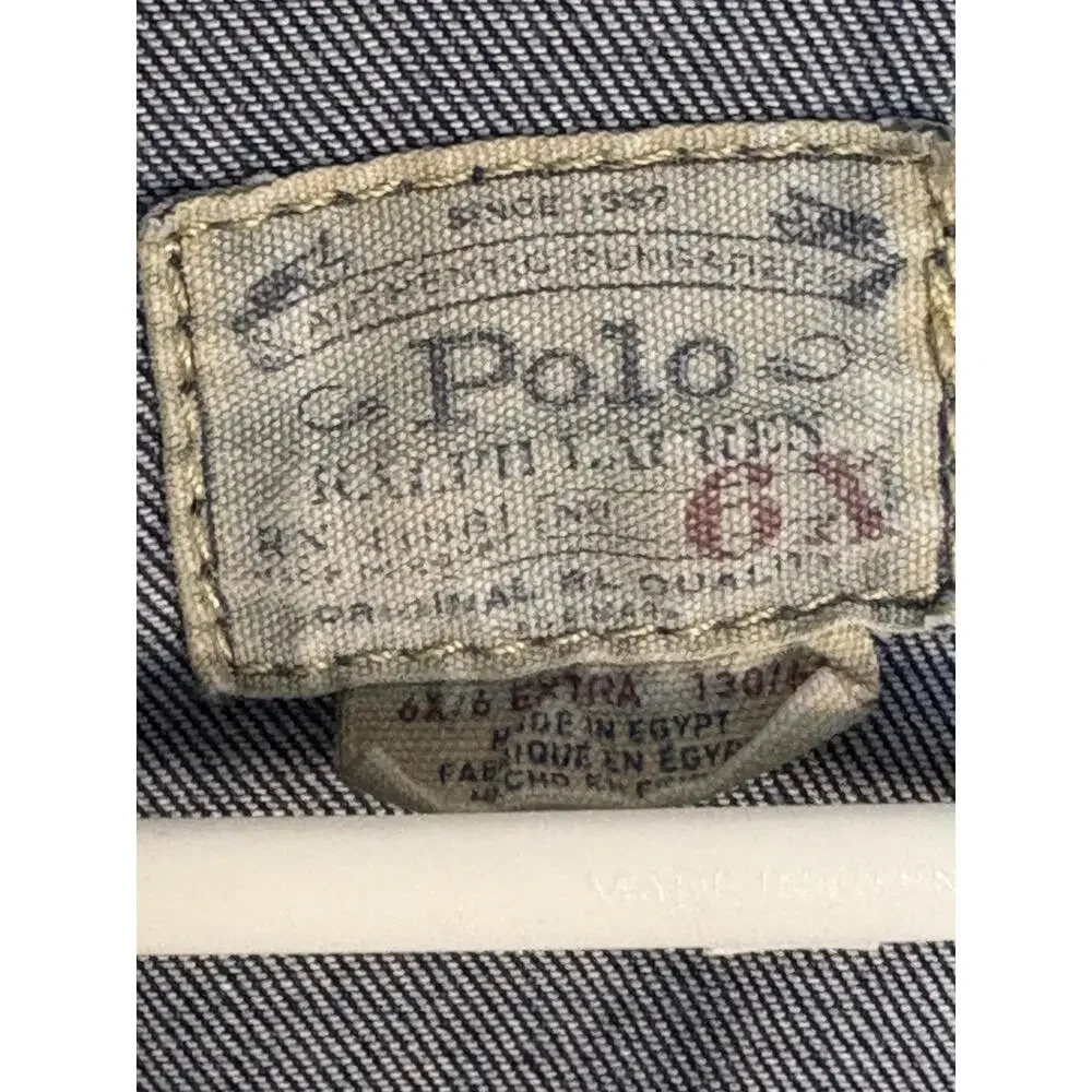 Polo Ralph Lauren‎ Denim Jacket 6X Made in Egypt